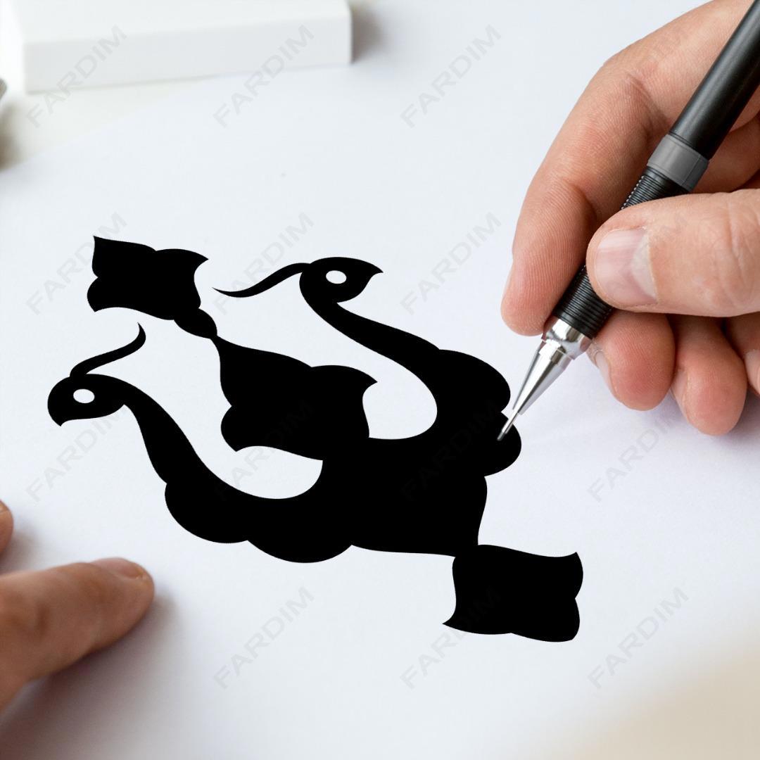 وکتور طرح نگاره پرنده کد A132451